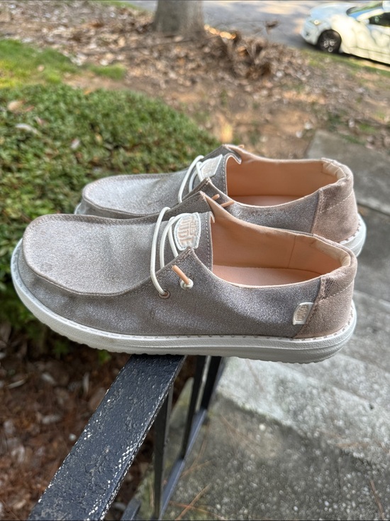 Hey Dude Shoes - Hey Dude Women's Sneakers in Light Taupe and Cream